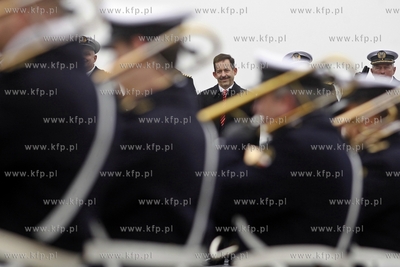 Gdynia. ORP Blyskawica. Wizyta ambasadora Stanow Zjednoczonych...