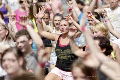 Gdansk.PGE Arena. Maraton Zumby, proba pobicia rekordu...