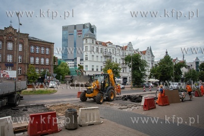 Gdańsk, Wrzeszcz. Budowa nowej drogi rowerowej wzdłuż...