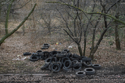 Sterta opon i śmieci porzucona w Gdańsku Brzeżnie...