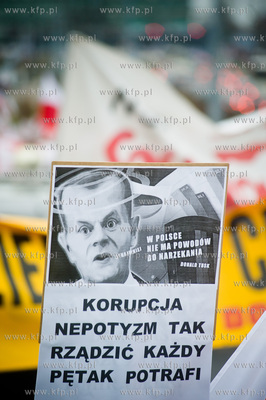 Gdansk. Manifestacja niezadowolonia, zorganizowana...