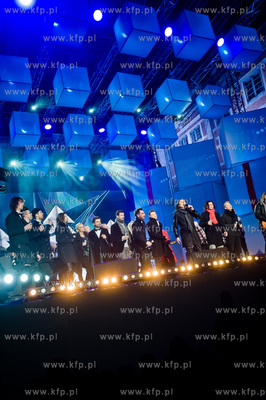 Gdansk. Dlugi Targ. Swiateczny koncert Cala Polska...