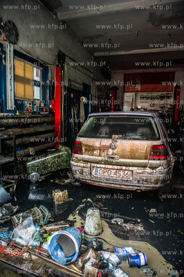 Gdańsk. Wrzeszcz. Skutki silnych opadow, które przeszły...