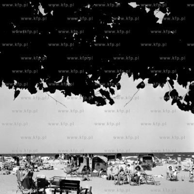Plaża w Sopocie. 9.08.1964 0002241z Fot. Zbigniew...