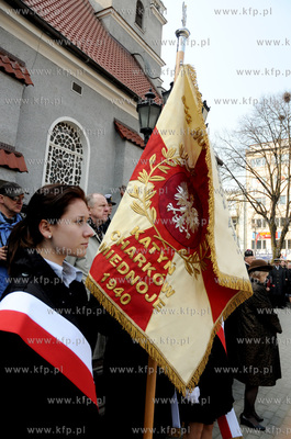 Gdynia. Uroczystosci z okazji 70 rocznicy zbrodni katynskiej....