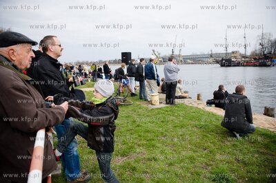 Gdansk. Nowy Port. Bitwa morska na Martwej Wisle na...