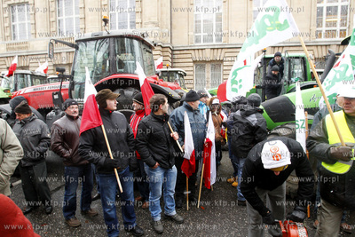 Protest rolnikow i zwiazkowcow Solidarnosci z zachodniopomorskiego...