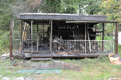 Sopot. Ulica Mlynska. Pozar niezamieszkalego baraku...
