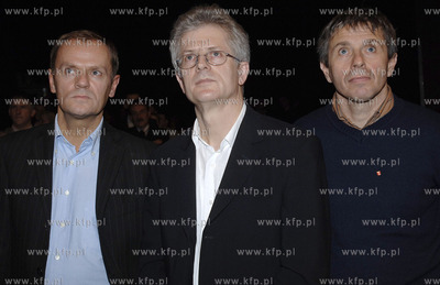 Gdansk. Kino Zak. Pomorski wieczor wyborczy Platformy...