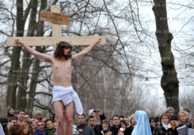 Wejherowo. Droga Krzyzowa. Inscenizacja Meki Panskiej...