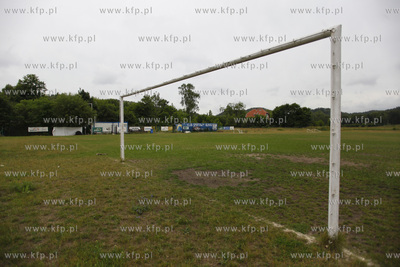 Gdansk. Boisko pilkarskie przy ul.Koscierskiej klubu...