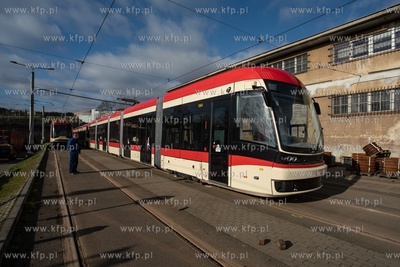 Zajezdnia Tramwajowa Gdańsk - Strzyża. Nz. Kolejny,...