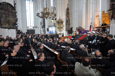 Gdansk. Bazylika Mariacka. Pogrzeb Macieja Plazynskiego,...