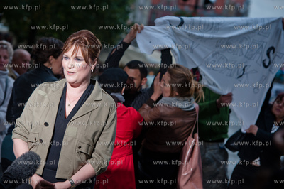 Gdansk. Dlugi Targ. Telewizja CNN International w ramach...