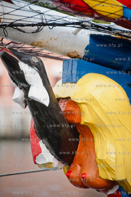 Gdansk. Zacumowane do nabrzeza Motlawy jachty uczestniczace...