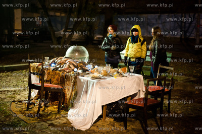 Gdansk. Trawnik przy ul. Czopowej. Festiwal artystycznych...