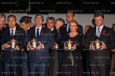 Gdansk. Plac Solidarnosci. Obchody 70. rocznicy zakonczenia...