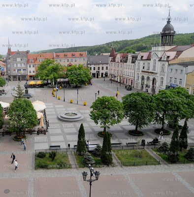 Wejherowo. Rynek starego miasta i okolic - widok z...