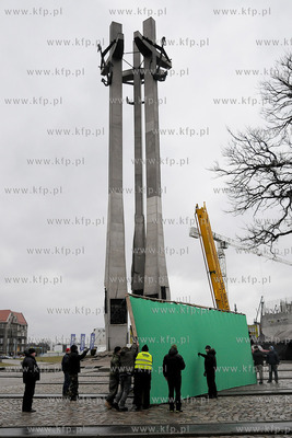 Plan zdjeciowy filmu Walesa w rez. Andrzeja Wajdy....