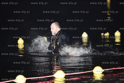 Kaliningrad, Rosja. Swieto Chrztu Panskiego podczas...