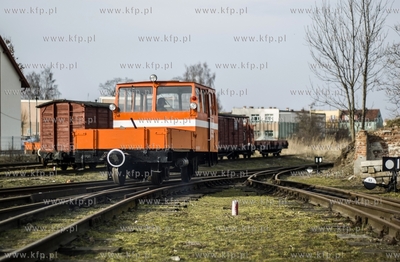 Zuławska Kolej Dojazdowa. Przejazd drezyna motorowa...