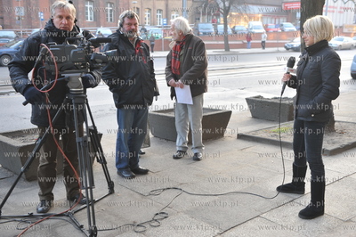 Ekipa Telewizji gdansk i dziennikarka Malgorzata Rakowiec...