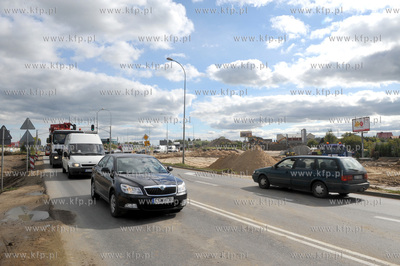Ulica Kartuska podczas Budowa trasy WZ na wysokosci...