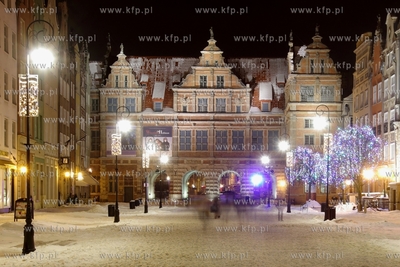 Gdansk. Ul. Dlugi Targ. Zielona Brama. 31.01.2014 fot....