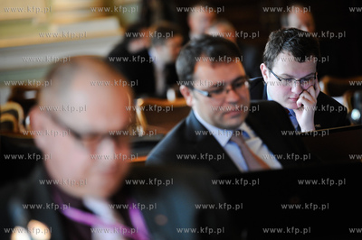 Gdansk. Nowy Ratusz. Sesja Rady Miasta Gdanska. 
Nz...