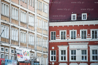 Gdansk. Wrzeszcz. Kamienice u zbiegu ulic Jaskowa Dolina...