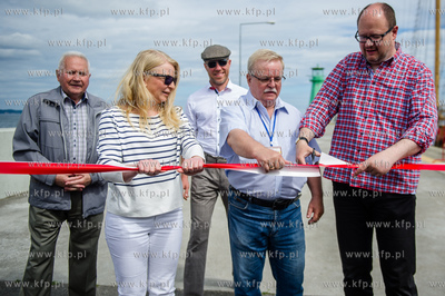 Gdansk. Uroczystosc otwarcia Falochronu Zachodniego...
