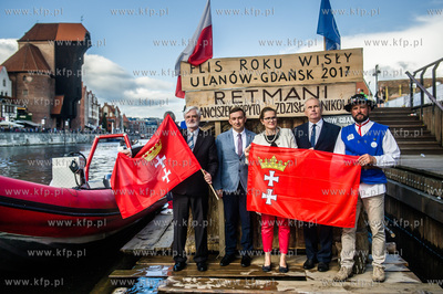 Gdańsk. Przywitanie członków Bractwa Flisackiego...