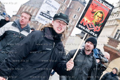 Krakow. Doroczna demonstracja feministyczna organizowana...