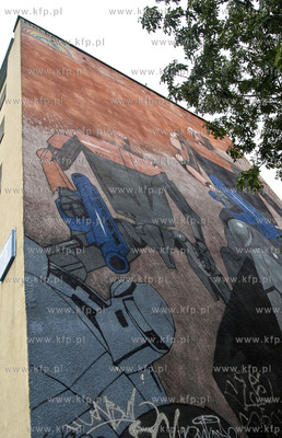 Ozdobne murale na blokach S.M. Zaspa. Wizja przyszlosci...