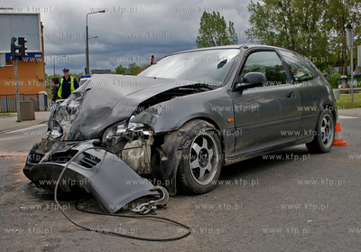 Gdansk, Morena. Wypadek na ul. Rakoczego na wysokosci...