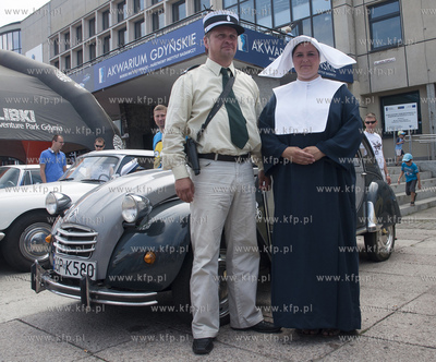 Gdynia. Skwer Kosciuszki. Historyczny Rajd Samochodow...