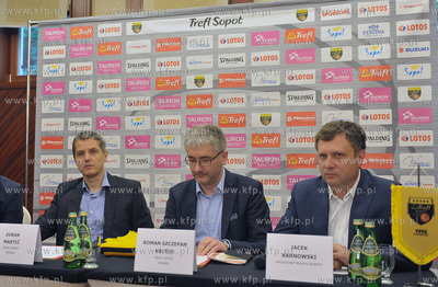 Sopot. Hotel Haffner. Konferencja prasowa Trefl Sopot....