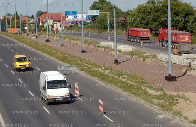 Trasa WZ ul. Armii Krajowej w Gdsansku Chelmie na wysokosci...