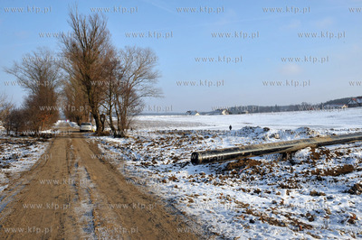 Budowa gazociagu na pograniczu wsi Sulmin i Niestepowo...
