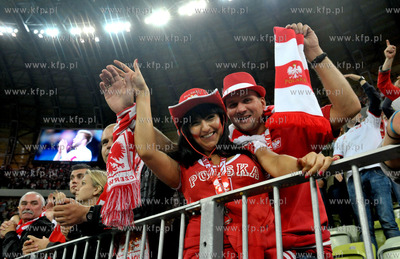 Gdansk. PGE Arena. Mecz towarzyski Polska- Dania. Nz....