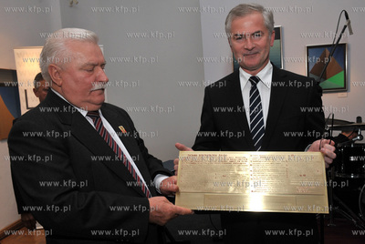 70 urodziny Lecha Walesy w oliwskim Palacu Opatow w...