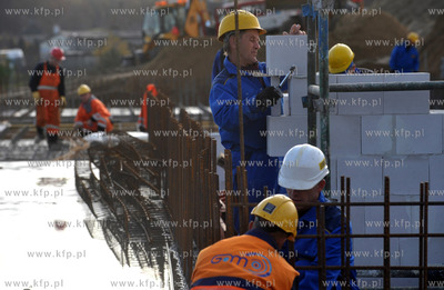 Banino, ul. Tuchomska. Uroczystosc wmurowania kamienia...