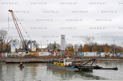 Prace na budowie Muzeum II Wojny Swiatowej w Gdansku....