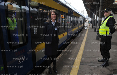 Gdansk, Dworzec Glowny PKP. Inauguracyjny, pierwszy...