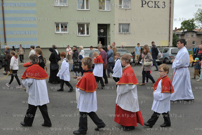 Boże Ciało w Gdańsku Brzeźnie. Procesja na ul....