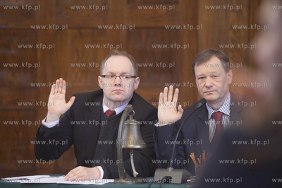 Sesja Rady Miasta Sopotu. Nz. Jaroslaw Kempa i Wojciech...