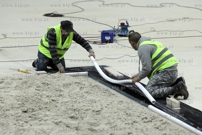 Sopot. Przygotowania hali Ergo Arena do organizacji...
