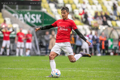 Stadion Gdańsk. Mecz towarzyski drużyn piłkarskich...