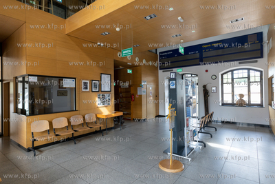 Kartuzy. Wnętrze nowedo Dworca Kolejowego. 01.07.2023...