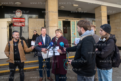 Konferencja prasowa mieszkańców Zaspy oraz radnych...